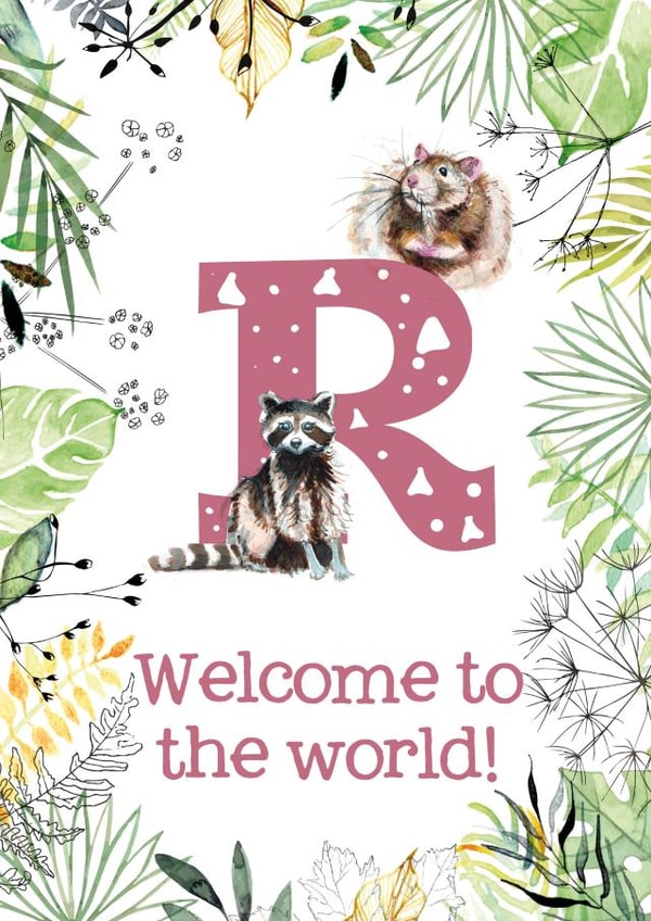New Baby for Name Beginning with R Animal Themed, Gender Neutral created by Kate Moby