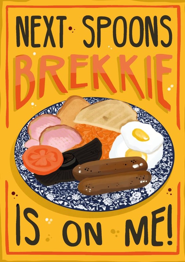 Classic Spoons Plate Breakfast Card created by AbiGoLucky