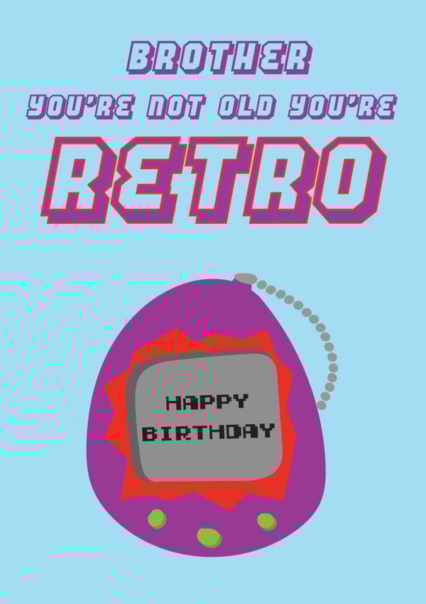 Brother Retro Birthday Card created by @Laura Lonsdale Designs