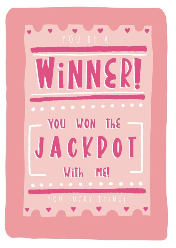 Lottery Ticket Card created by Pink & Peach
