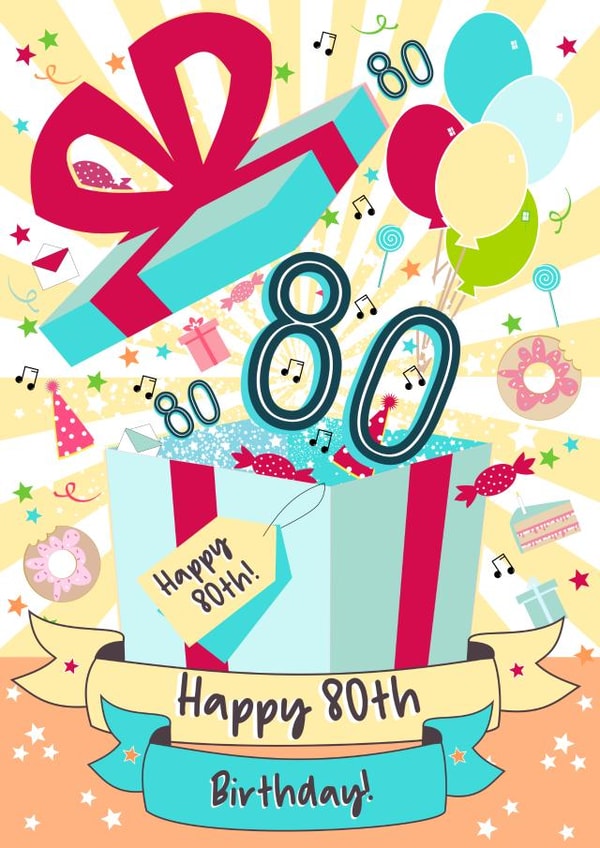 Happy 80th Birthday Card created by Little Silverleaf