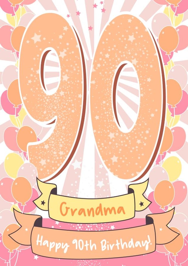 Happy 90th Birthday Grandma Card created by Little Silverleaf