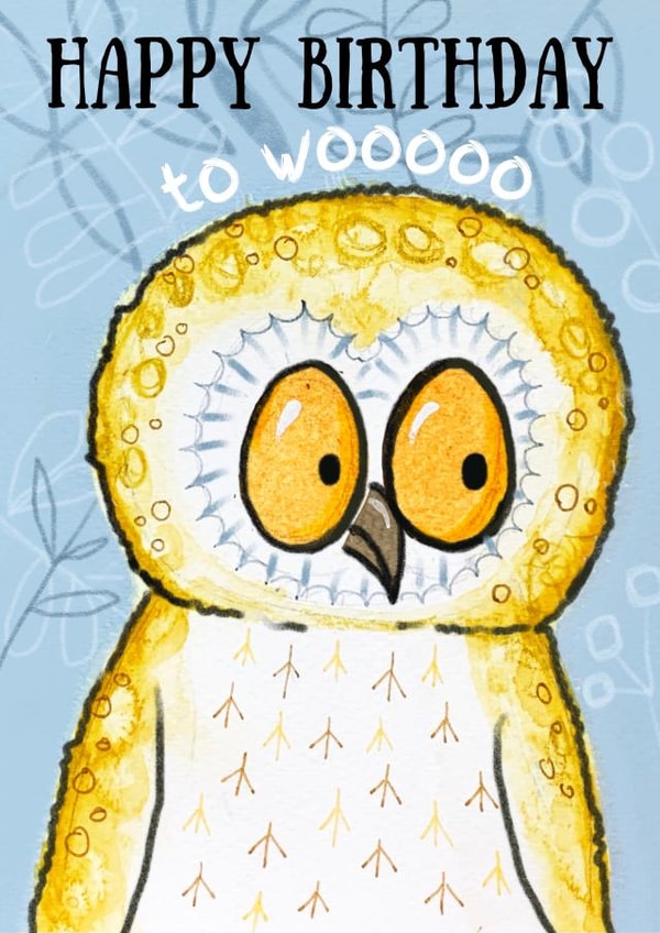 Cute Birthday Card - Owl - Pun | thortful