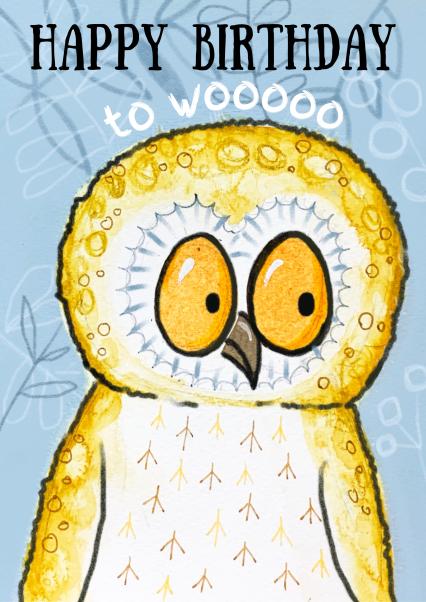 Cute Birthday Card - Owl - Pun | thortful