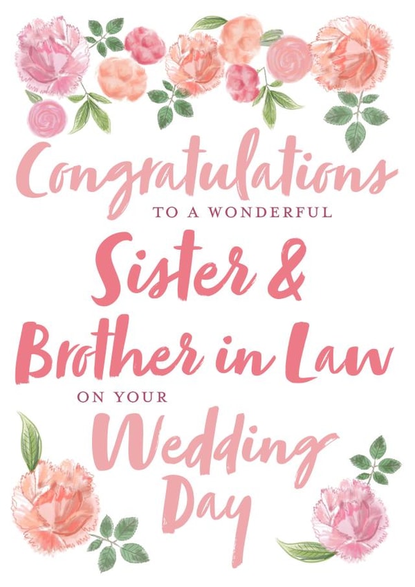 Sister & Brother in Law - On your wedding day created by Juniper and Rose Studio