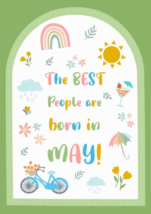 May spring inspired birthday card  created by Sarah Stephenson