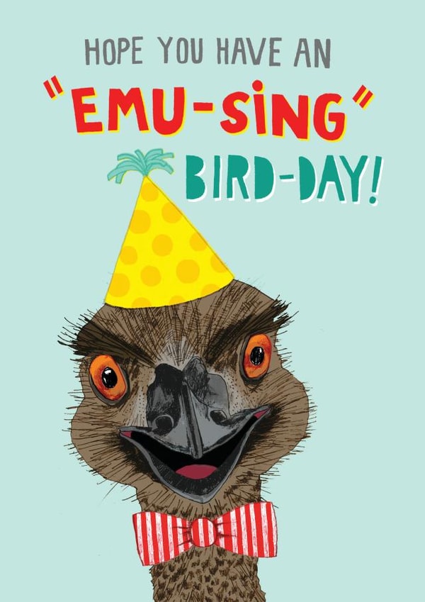 Emu-sing bird-day! created by Pencilface