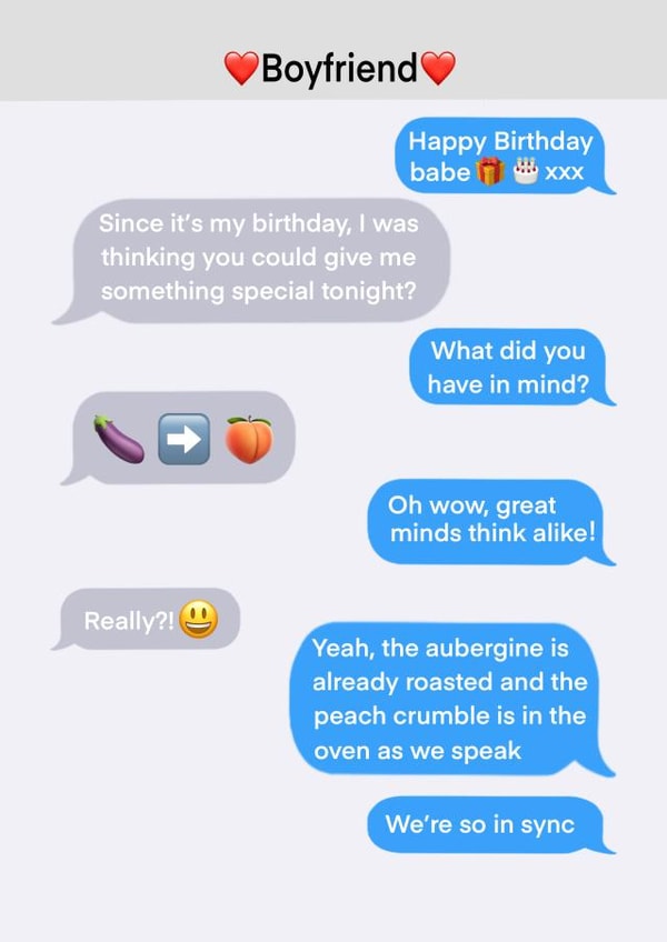 (Butt) cheeky happy birthday Boyfriend card created by StuArt