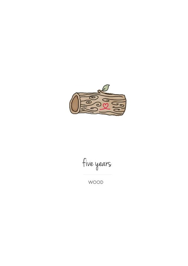 Wood - 5 Year Anniversary Card created by Little Lights Invites