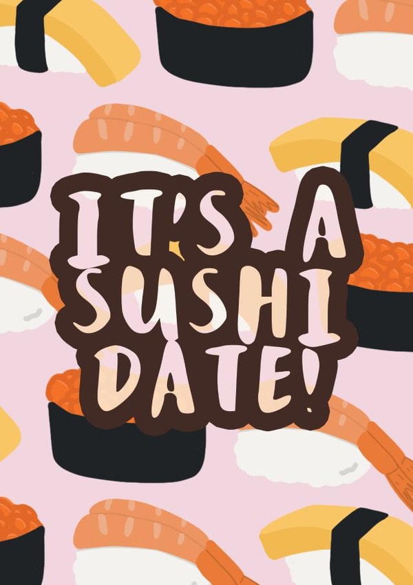 Couple Sushi Date Invitation  created by Serendipity Inspired