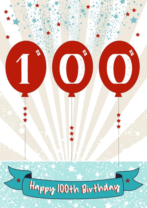 Happy 100th Birthday Card created by Little Silverleaf