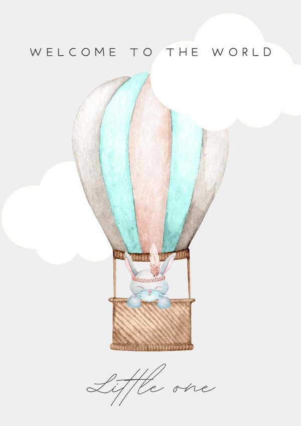 Beautiful neutral new baby congratulations card created by Cally T