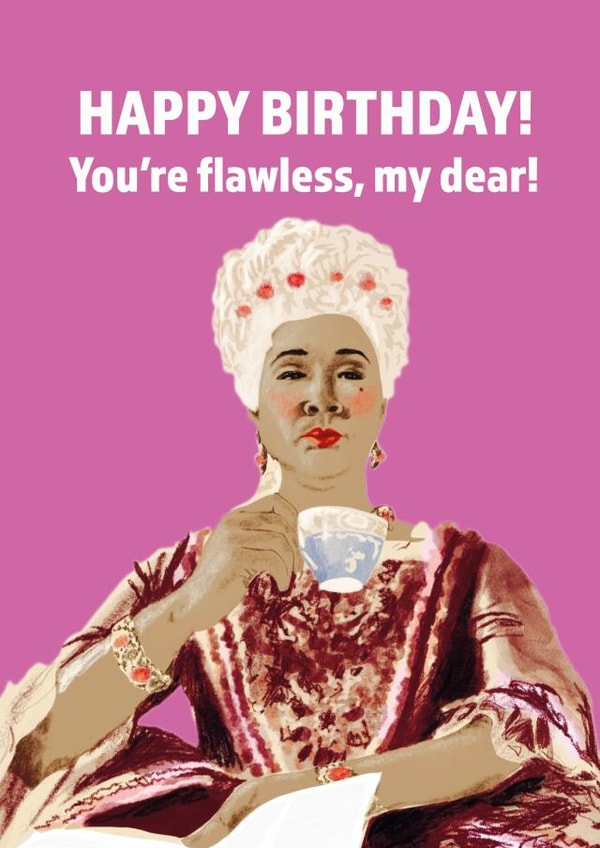 Bridgerton 2 card featuring Queen Charlotte created by Kwirk Cards