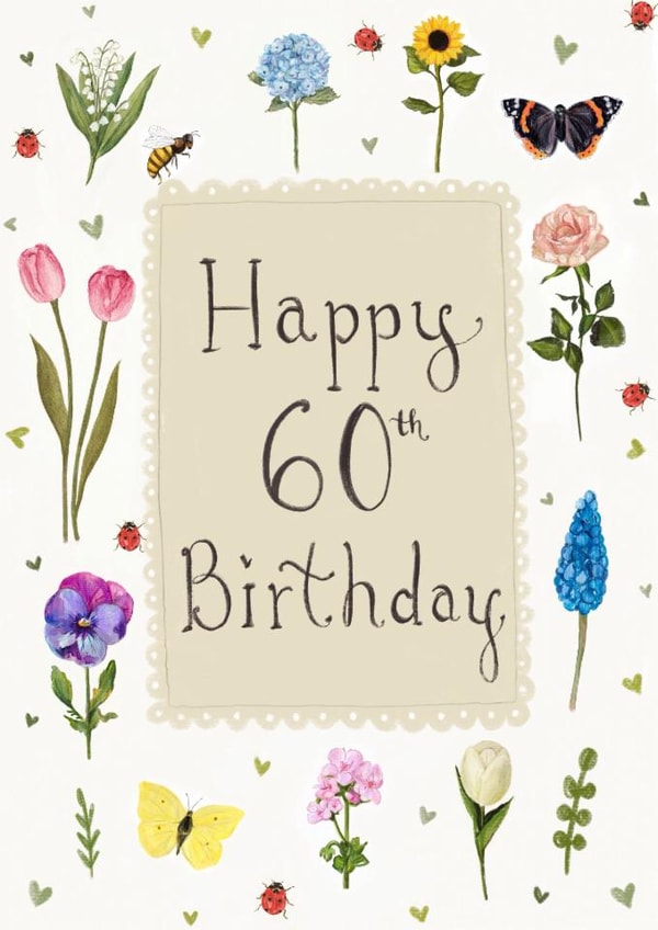 60th birthday created by Love Lucy Illustration