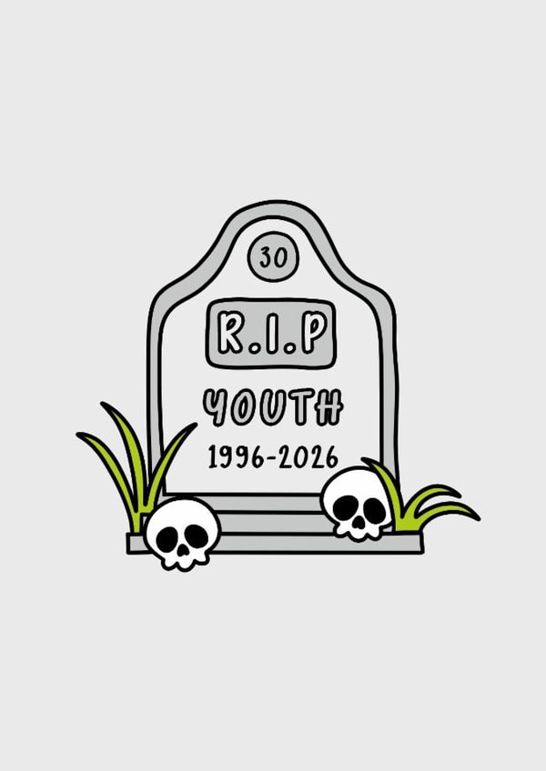 R.I.P Youth 30th Birthday Card created by Steph Cuff Creative