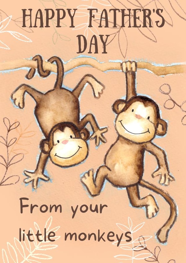 Monkeys Father's day card  created by Kate Garrett