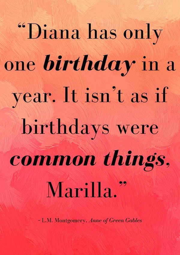 Anne of Green Gables birthday card created by Book Club Designs