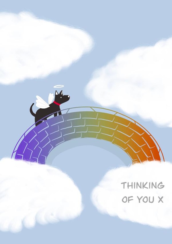 Thinking of you pet sympathy card created by Sinead Peyton