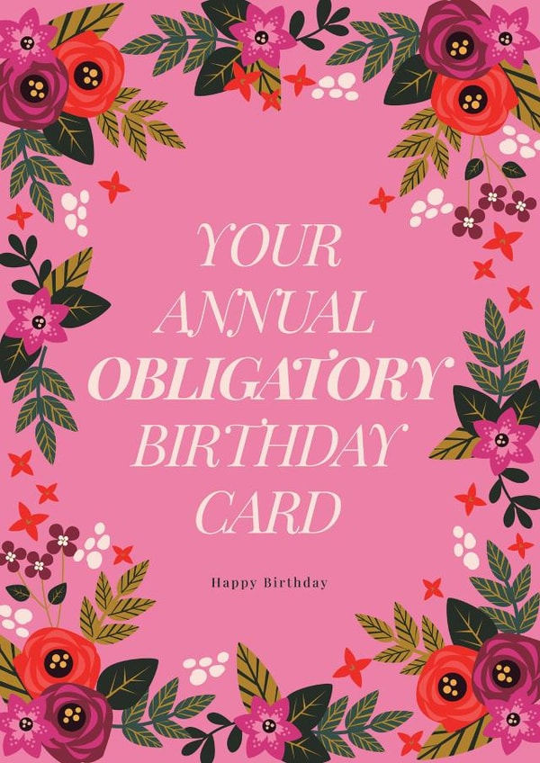 Obligatory Birthday Card created by Werlang Paper