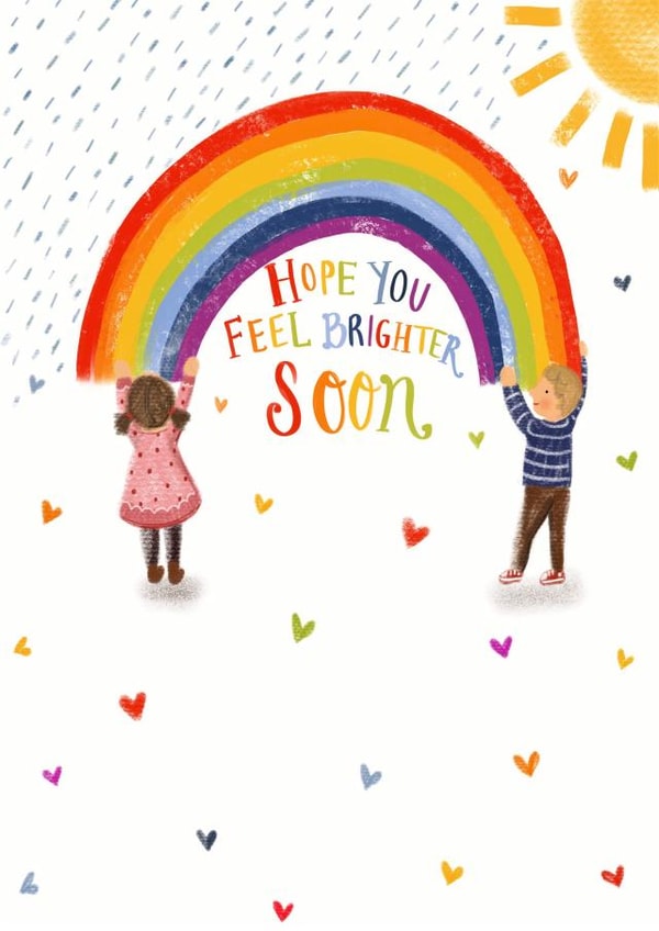 Feel brighter soon Rainbow created by Love Lucy Illustration