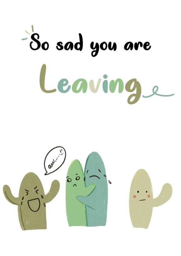 Cactus leaving card created by Kaytealogy 