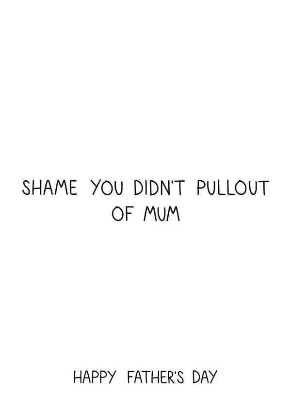 Funny Rude Offensive Fathers Day Card For Dad created by Naughty Nice