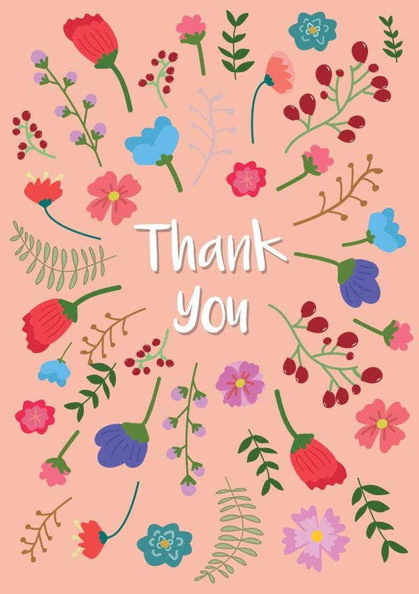 Thank You - Floral Thank You Card created by @Laura Lonsdale Designs