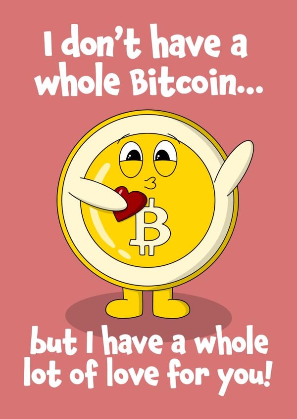Crypto Bitcoin Love Card created by BeckiLamby