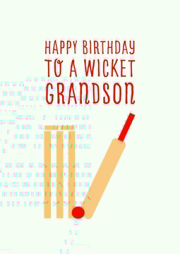 Cricket Grandson Birthday Card created by PEA GREEN PRINTS