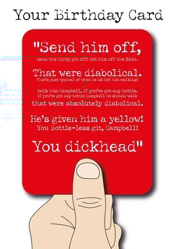 Red Card Birthday Card created by IR Design