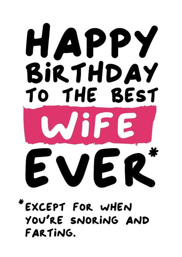 Cheeky Best Wife Birthday Card created by Waffle & Faff