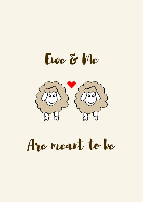 Ewe and Me Card created by PEA GREEN PRINTS
