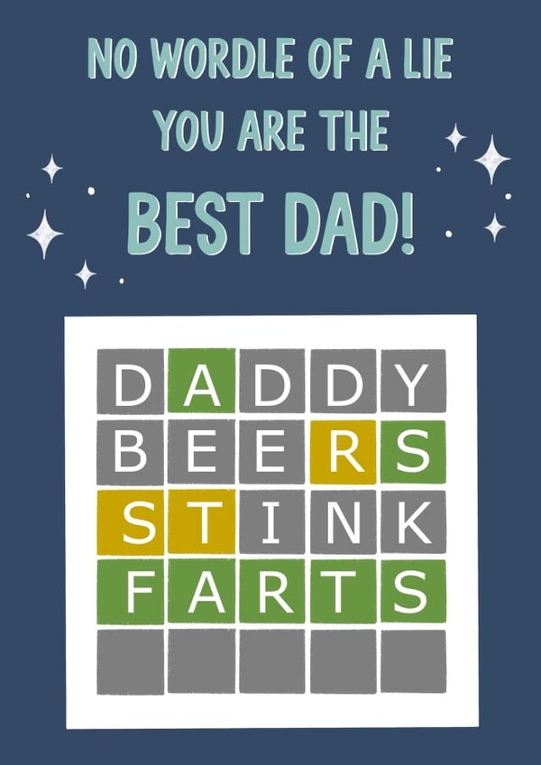Wordle Father's day Card created by Silky Rose Design