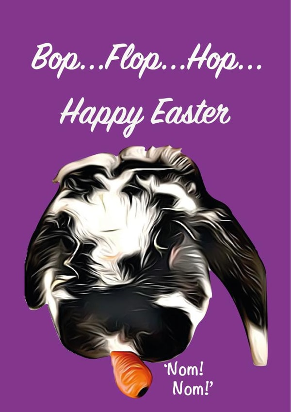 Bop...Flop...Hop...Happy Easter created by Bad Bunny Designs