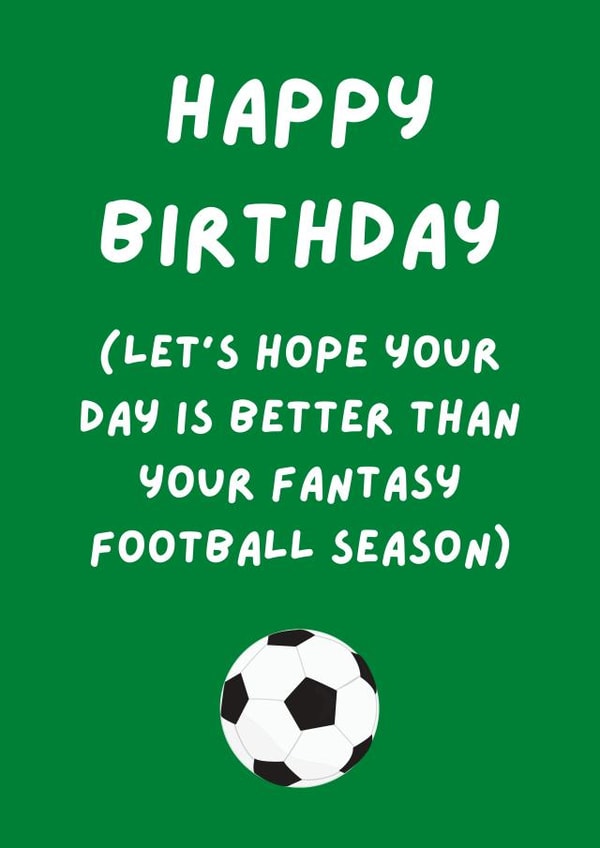 Birthday Fantasy Football Card created by Natalie Cass