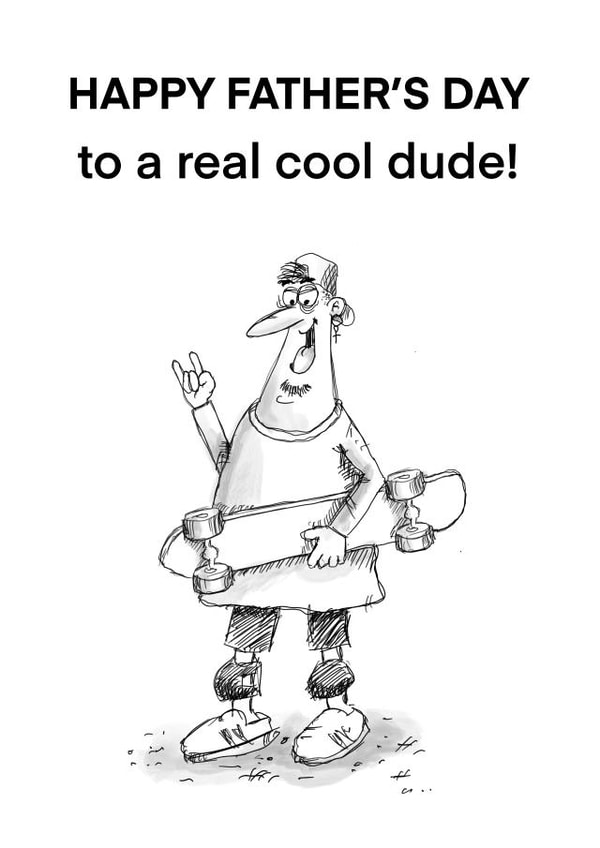 A Fathers Day card for a cool dude created by Scribbly Diddly