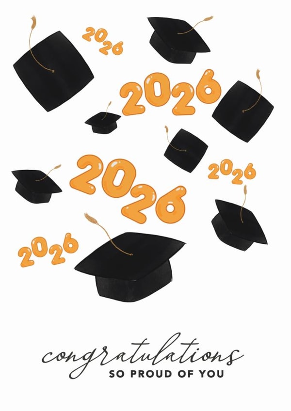 Congratulations | 2026 | Proud Of You |Graduation Greetings Card created by @TheGrafixCat