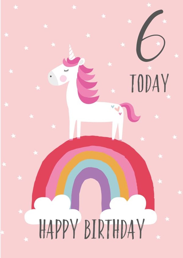 6th Birthday Unicorn card created by Sarah Corcoran 