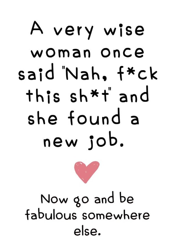 Work Bestie New Job Card 1001 created by Hint of Sarcasm