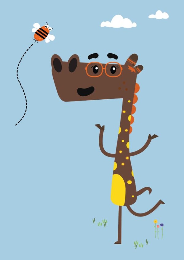 Celebrate with Betty - Cute Greeting Card created by My Strawberry Monkey