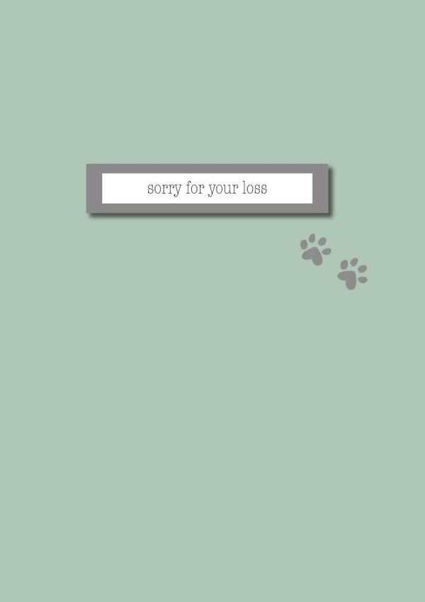 Sympathy card for the loss of a pet created by EJF Illustration