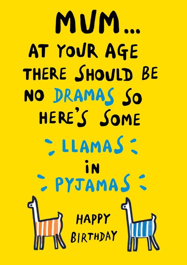 Mum birthday featuring Llamas in pyjamas created by Earlybird