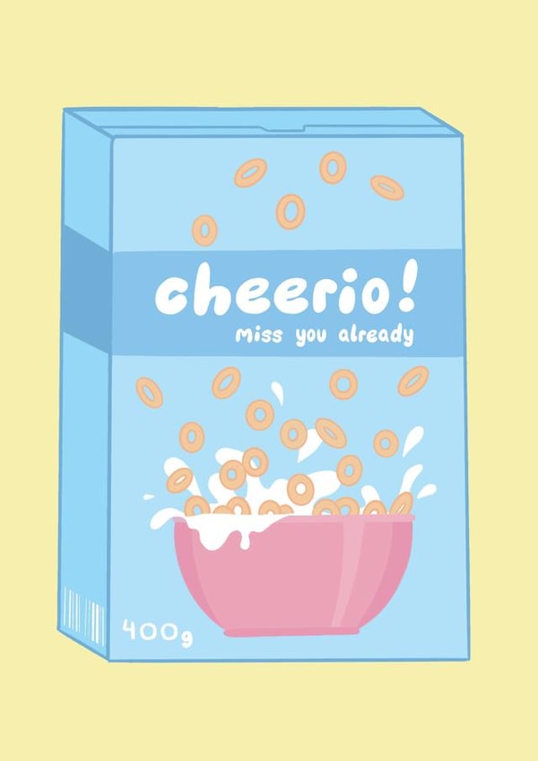 Cute Cheerio Cereal New Job Leaving Card created by Lucy Maggie Designs