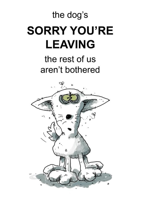 A leaving card with a difference created by Scribbly Diddly