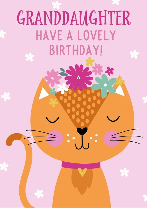 Granddaughter Cat Birthday Card created by Sarah Corcoran 