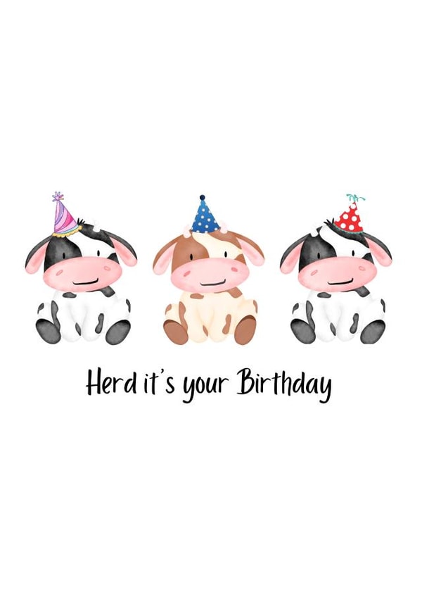 Herd it's your Birthday Card created by ByNatalieAnne