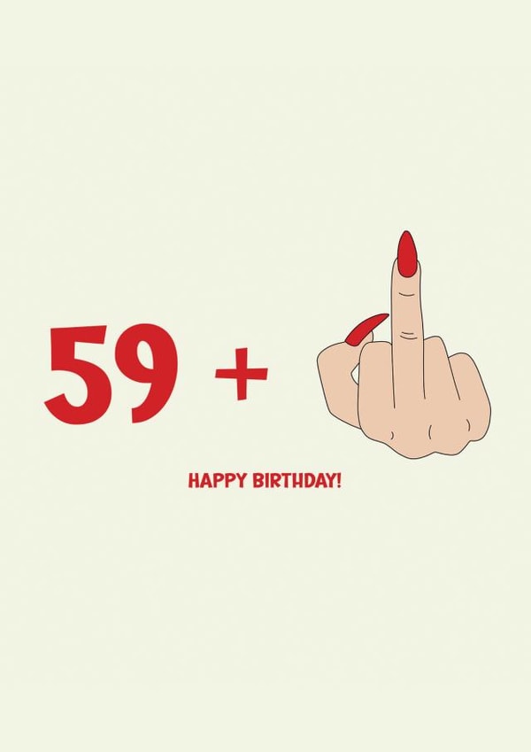 59 + 1 - 60th birthday card created by Jamie Lindsay
