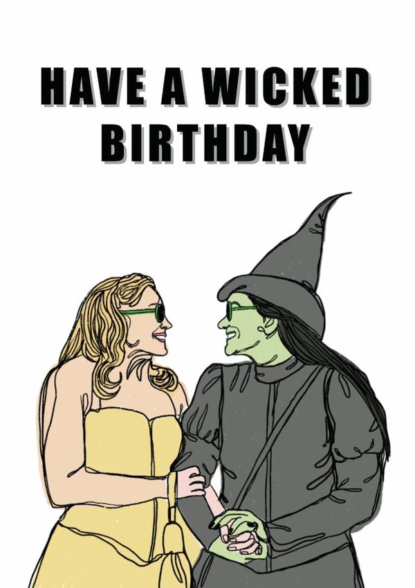 HAVE A WICKED BIRTHDAY CARD created by Saluki Studio