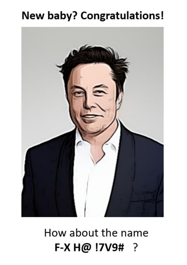Elon says congrats on the new arrival! created by Al Bevan