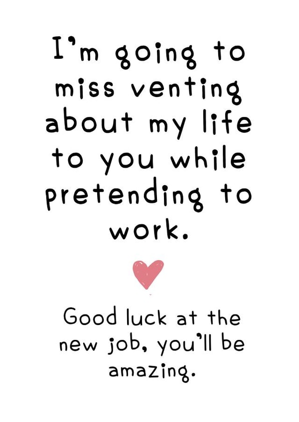 Funny coworker leaving card 1003 created by Hint of Sarcasm